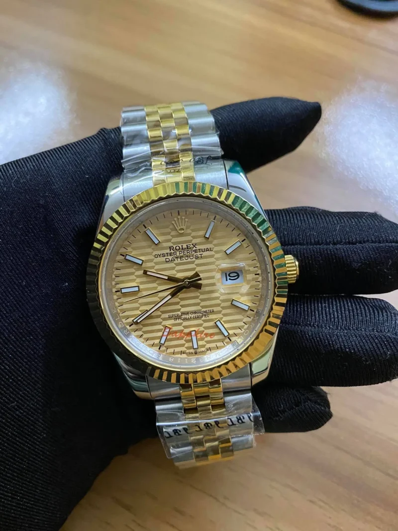 Rolex Datejust 126333 Champagne Fluted Motif Index Dial Two Tone ...