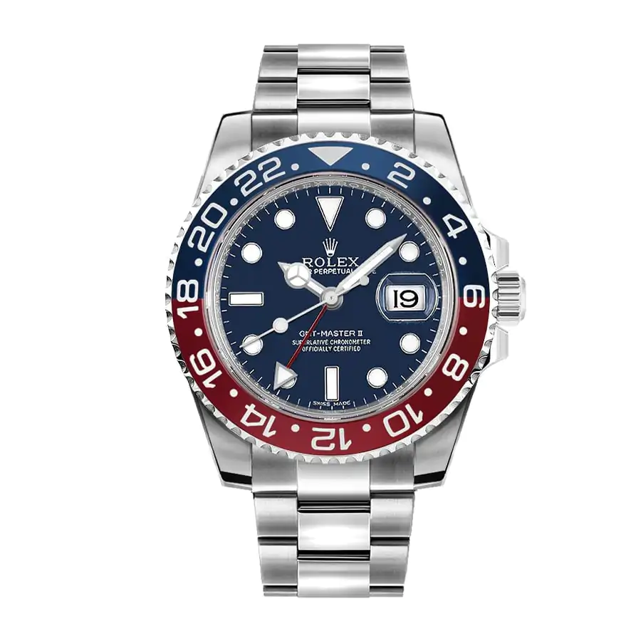 Rolex Gmt-Master Ii White Gold Blue 40Mm Luminous Dial & Red/Blue ...