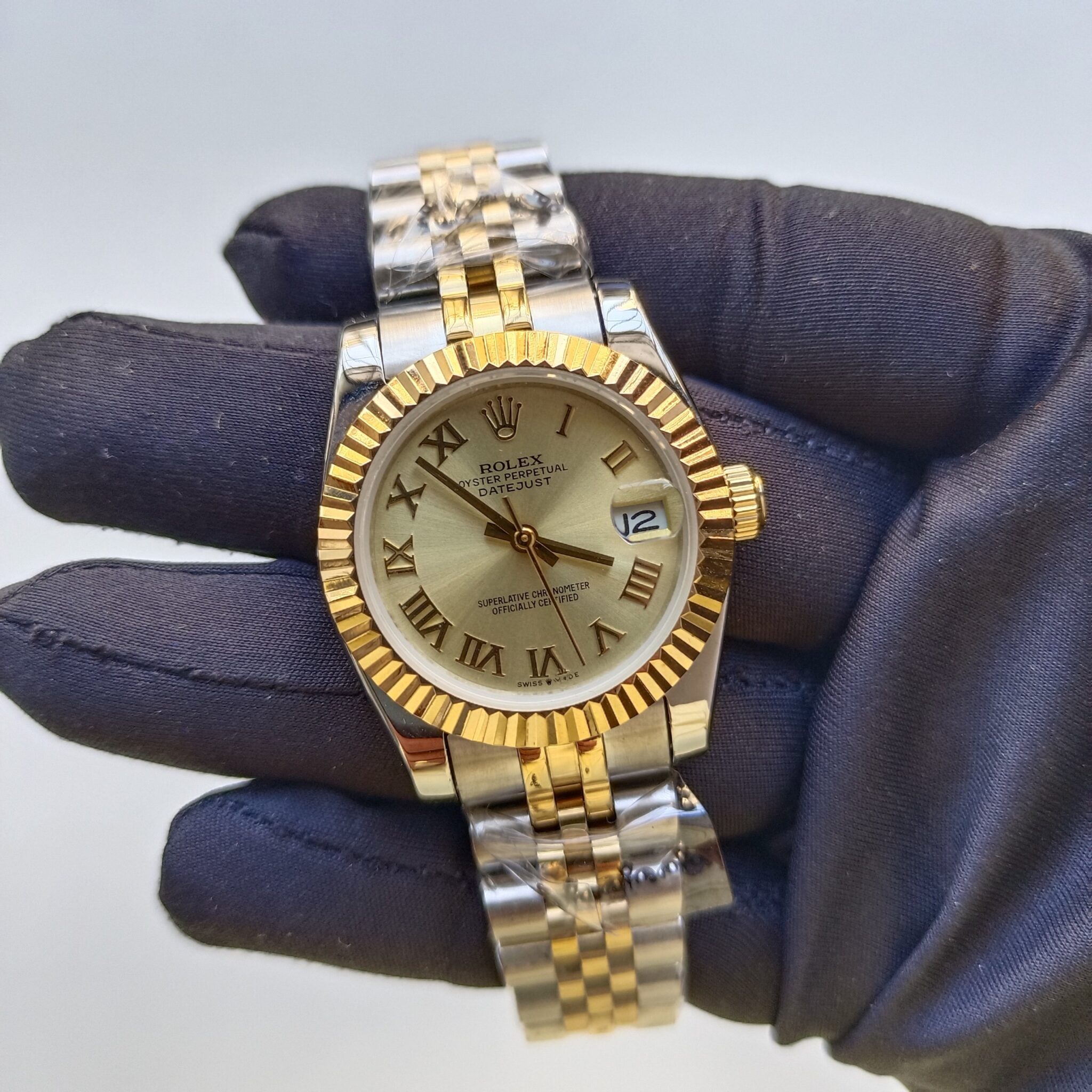 Rolex Lady Datejust 31Mm Two Tone Yellow Roman Dial Oyster Perpetual ...